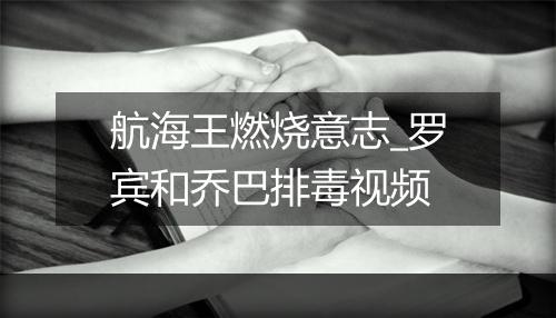 航海王燃烧意志_罗宾和乔巴排毒视频